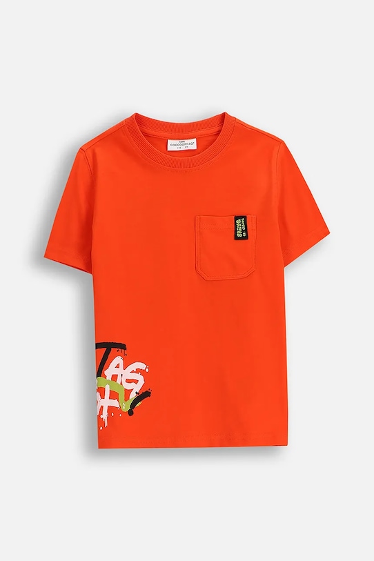 

Детская хлопковая футболка Coccodrillo, красный
