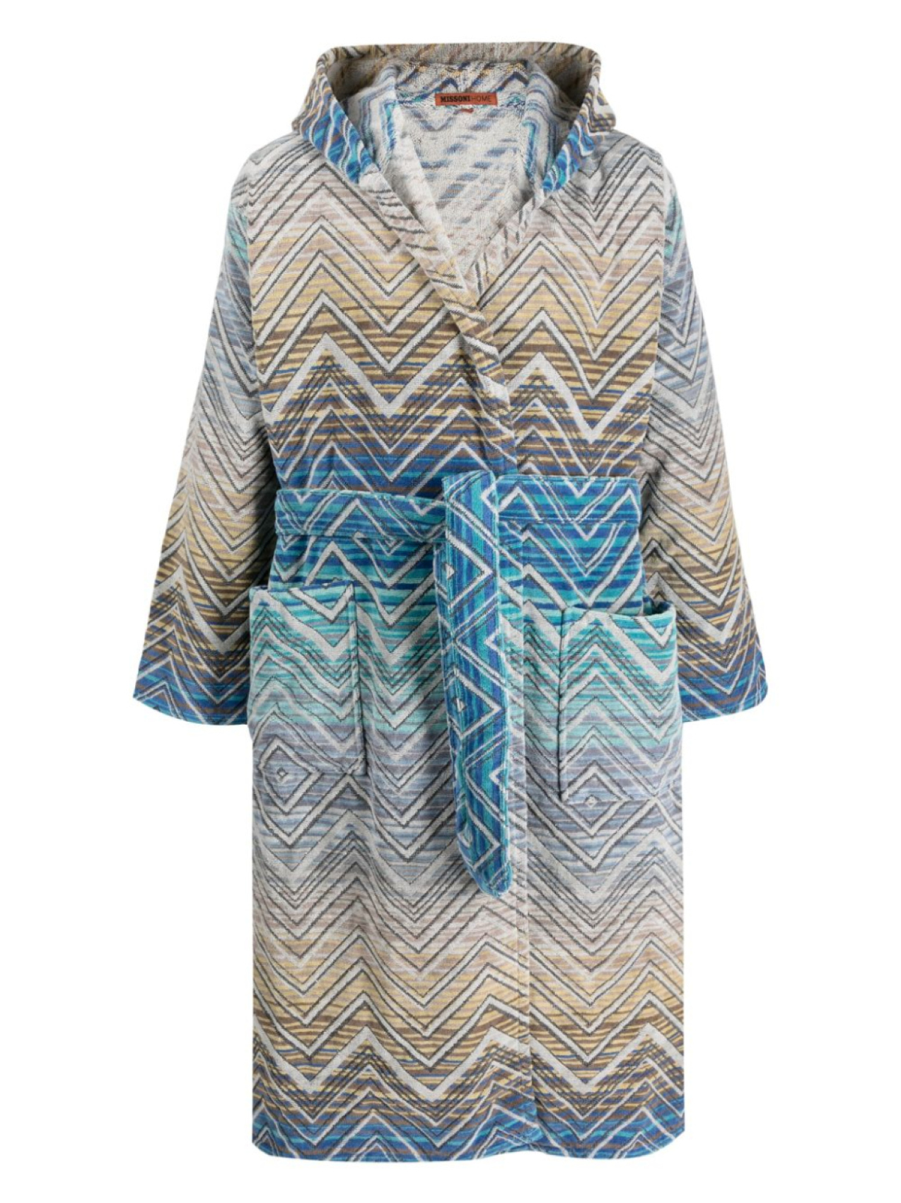 

Missoni Home халат с узором зигзаг, синий