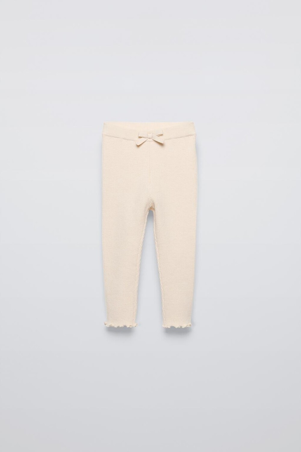 

Вязаные леггинсы с бантиком ZARA, экрю