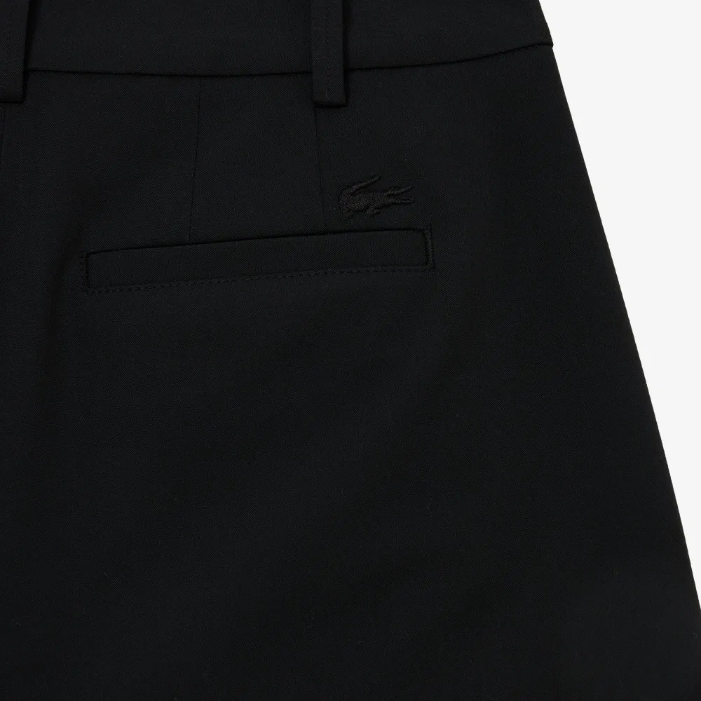 Брюки женские Lacoste с защипами, весенняя коллекция, черные — фото 4