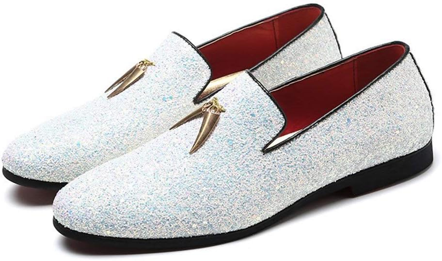 

Battle Men Driving Loafers for Men Gommino Slip on Style PU Leather Upper Luxury Glitter Pointed Toe Metal Tassels Lightweight Anti Slip Casual, белый