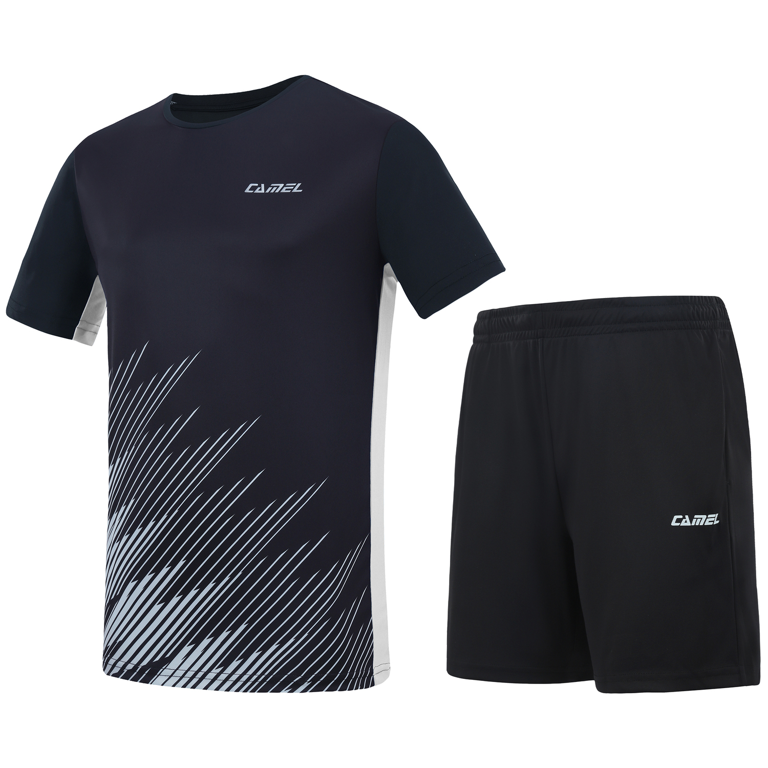 

Коллекция Rising Stars: повседневная спортивная одежда для мужчин CAMEL, clothing set (ink синий top+ink синий shorts)