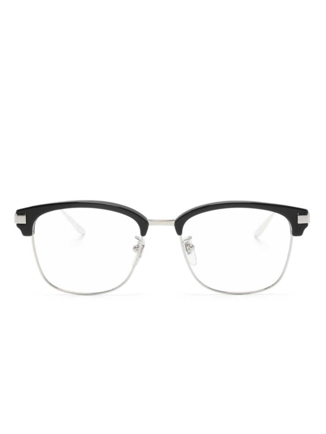 

Gucci Eyewear очки в квадратной оправе с логотипом Interlocking G, серебристый