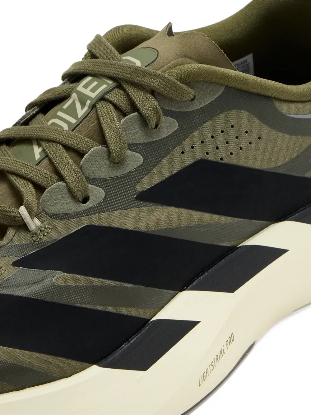 Кроссовки Adizero evo sl exo в полоску Adidas, зеленый — фото 4