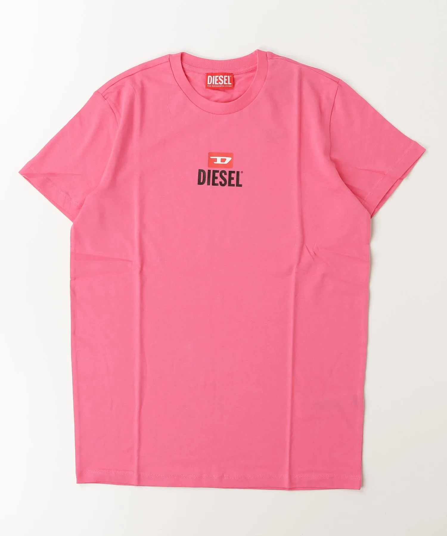 Унисекс футболка DIESEL KIDS с логотипом розовая