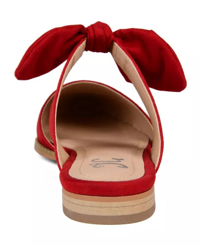 Женские мюли Telulah Bow Slip On Flat Journee Collection, красный — фото 3