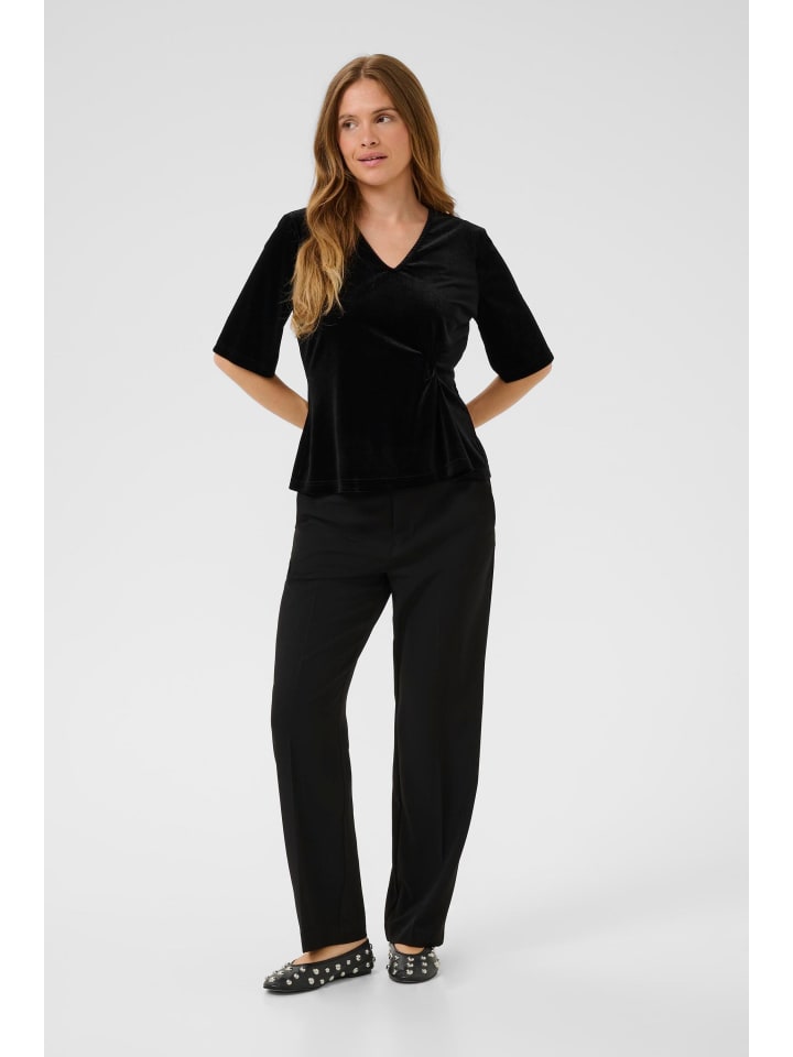 

CULTURE Блузка с короткими рукавами CUzoe Feminine, черная