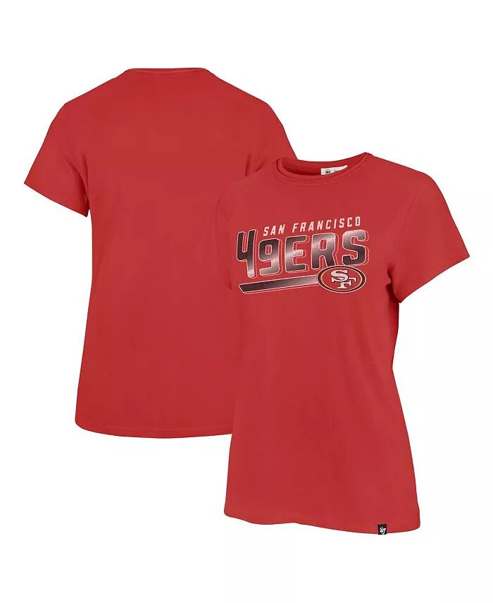 

Женская алая потертая футболка San Francisco 49ers Pep Up Frankie '47 Brand