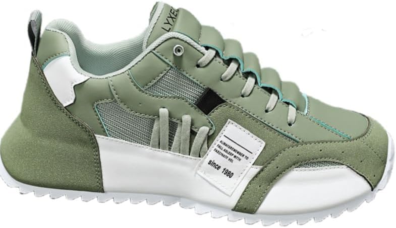 

Кроссовки для мужчин больших размеров на все сезоны, удобные модные с платформой для прогулок, бега и кемпинга на улице Fmshi, зеленый