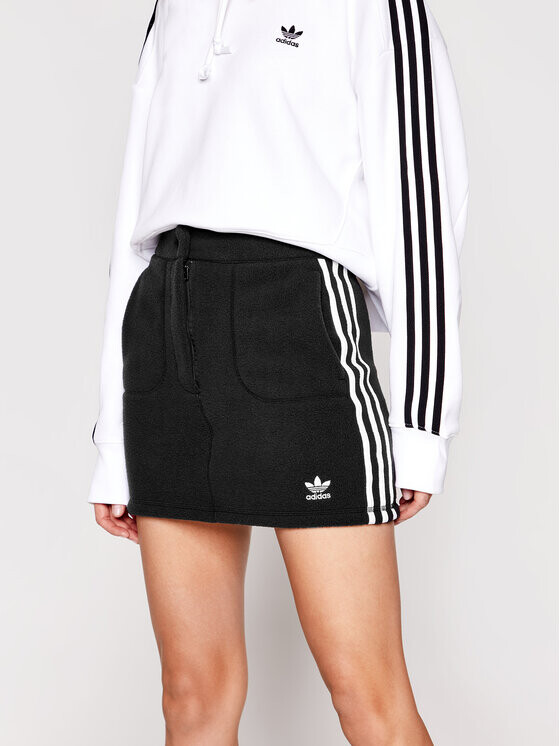 

Мини-юбка приталенного кроя Adidas, черный