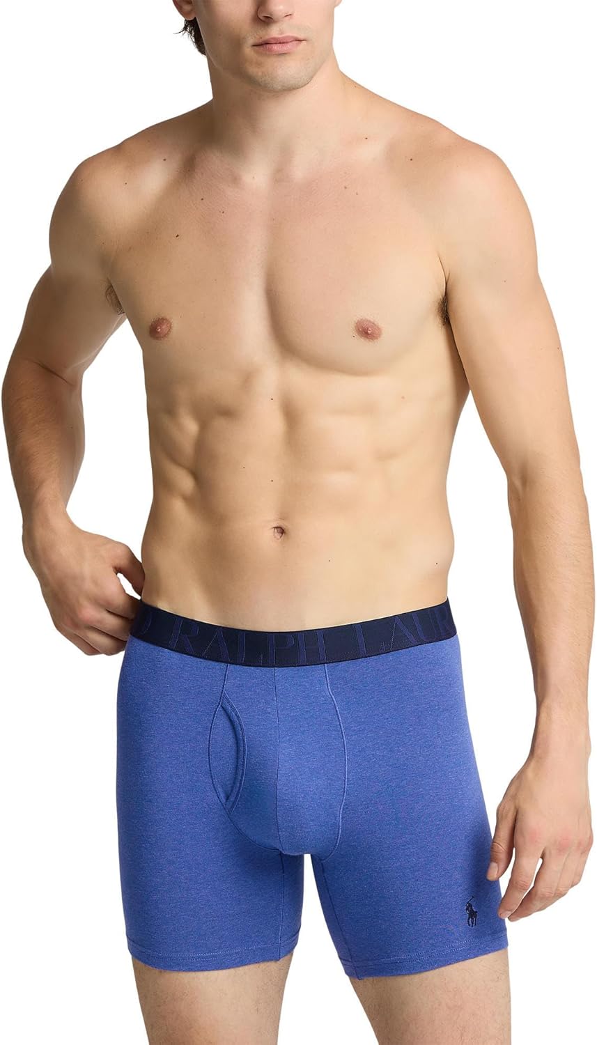 Мужские трусы-боксеры POLO RALPH LAUREN из эластичной ткани, Multicolor — фото 2