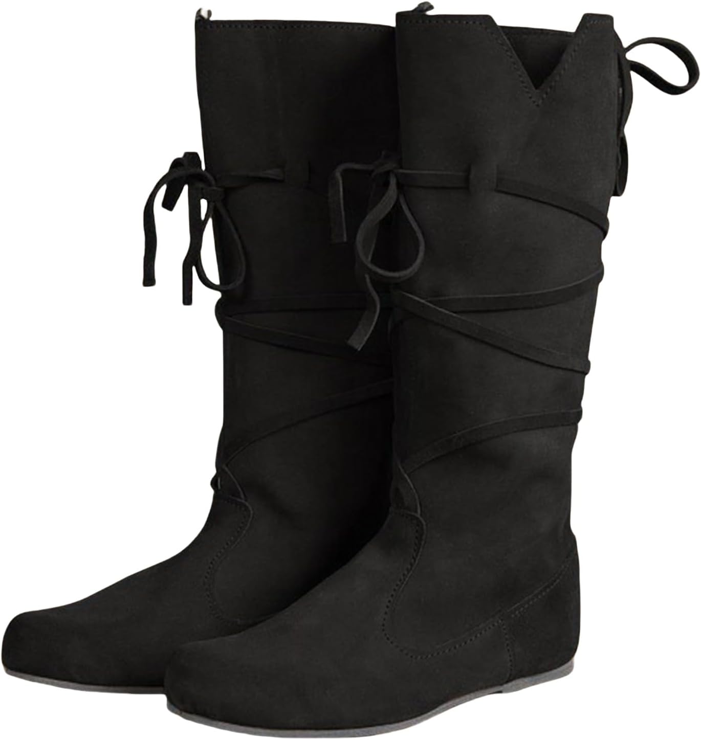 

Женские и мужские ренессансные ботинки Toumov, средневековые ботинки для косплея и Хэллоуина, черный