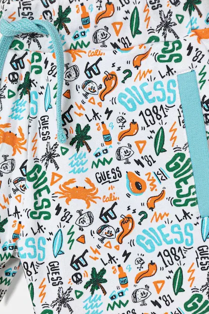 Шорты детские из узорчатого трикотажа Guess, мультиколор — фото 3