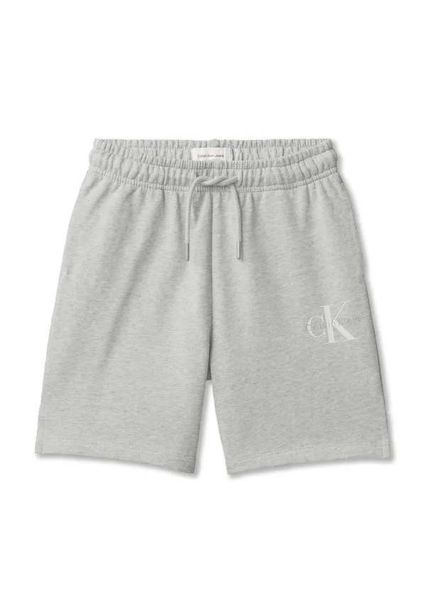 Шорты унисекс с монологотипом и свободным кроем Calvin Klein Jeans, Grey — фото 4