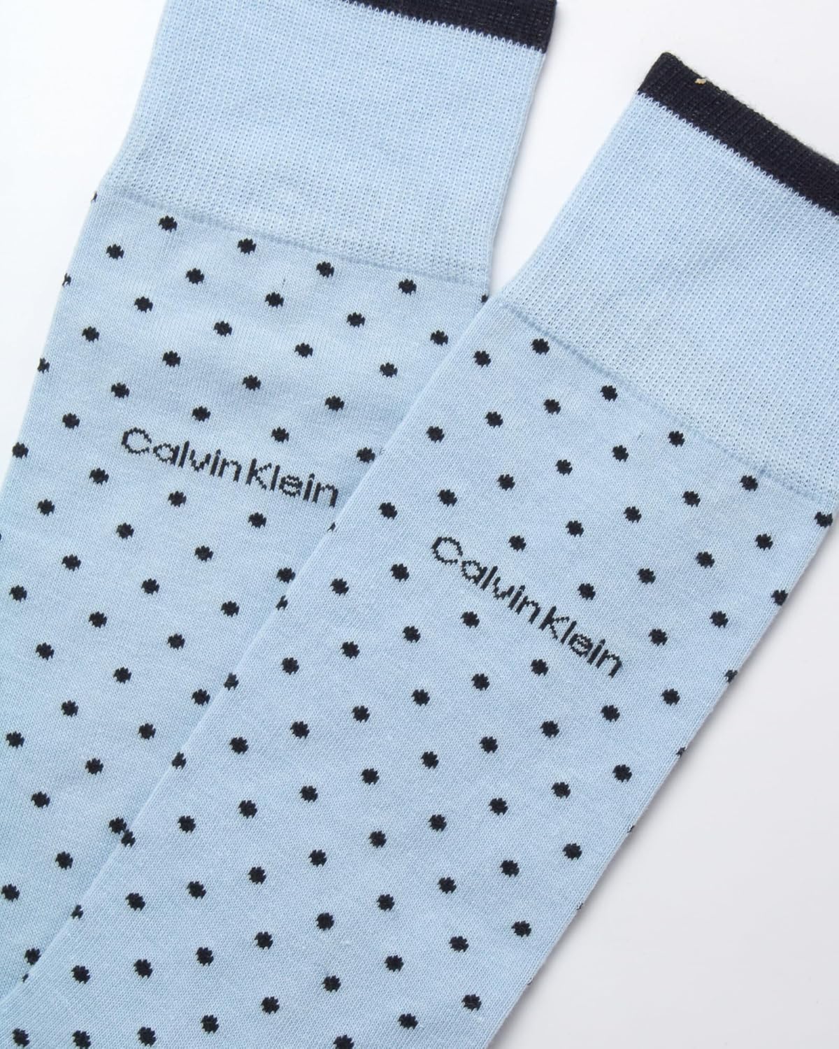 Мужские носки Calvin Klein под костюм - 2 пары легких эластичных мягких рабочих носков для мужчин, для повседневной деловой и официальной одежды, Blue Dot — фото 3