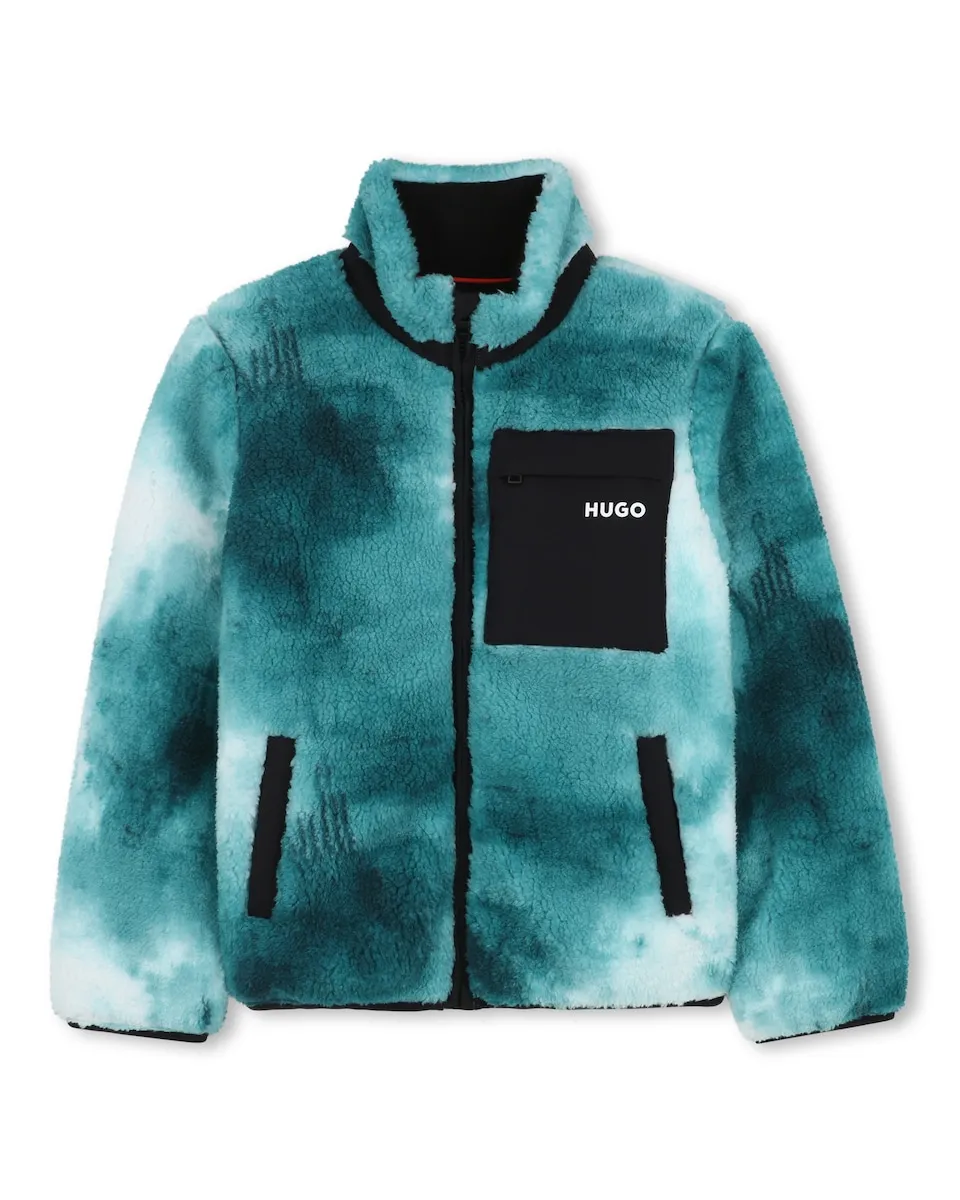 

Детская куртка зеленого цвета с длинными рукавами Hugo