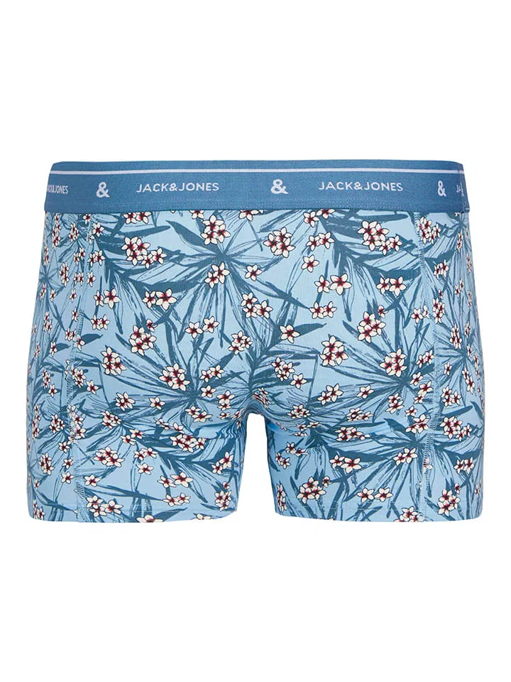 Боксеры набор из 3 штук JACK & JONES Junior, светло-голубой/черный — фото 2