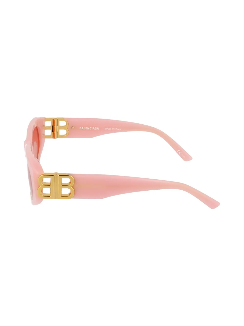 Солнцезащитные очки BB0095S в прямоугольной оправе Balenciaga Eyewear, розовый — фото 3