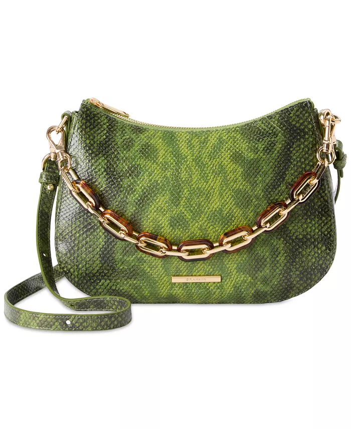 

Модная кожаная сумка-кроссбоди Mod Shayna Fern Cassatt Small Brahmin, зеленый