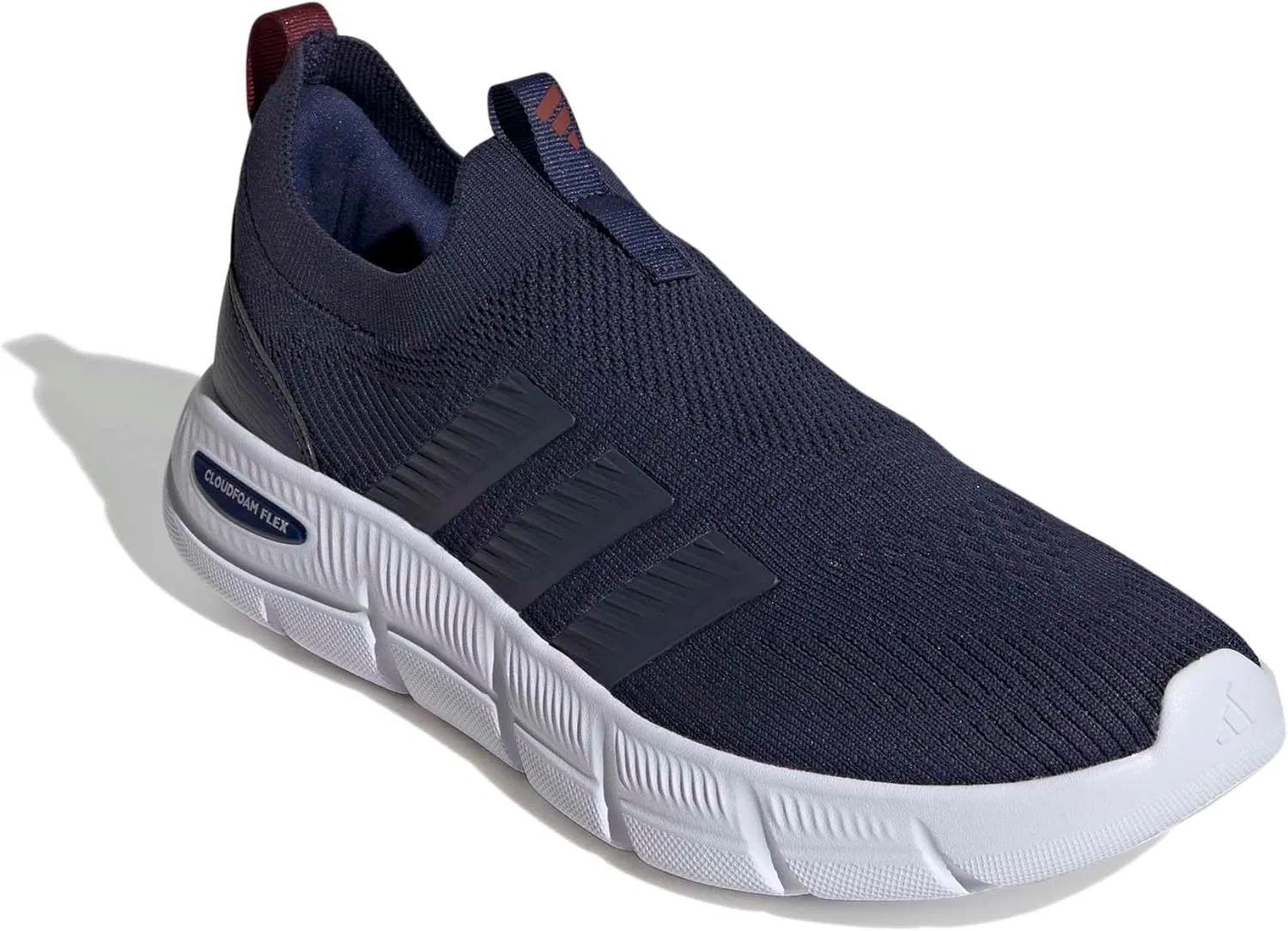 Мужские слипоны Adidas Cloudfoam Flex, Dark Blue Shadow Navy Shadow Red — фото 3