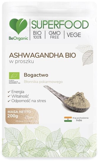 

Ашваганда БИО порошок BeOrganic 200 г BeOrganic