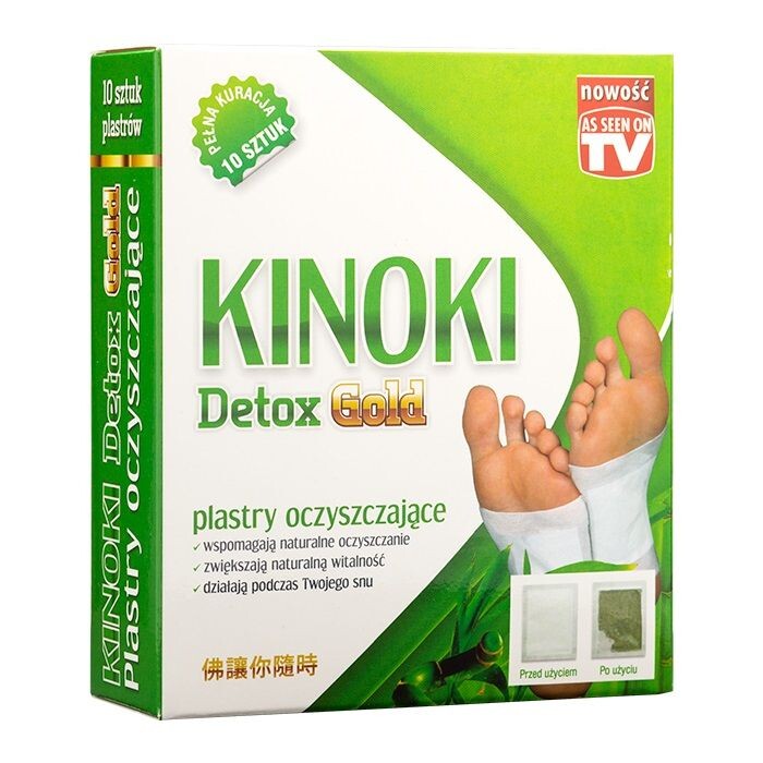 

Очищающие патчи Aura Herbals Plastry Oczyszczające Kinoki Detox Gold, 10 шт