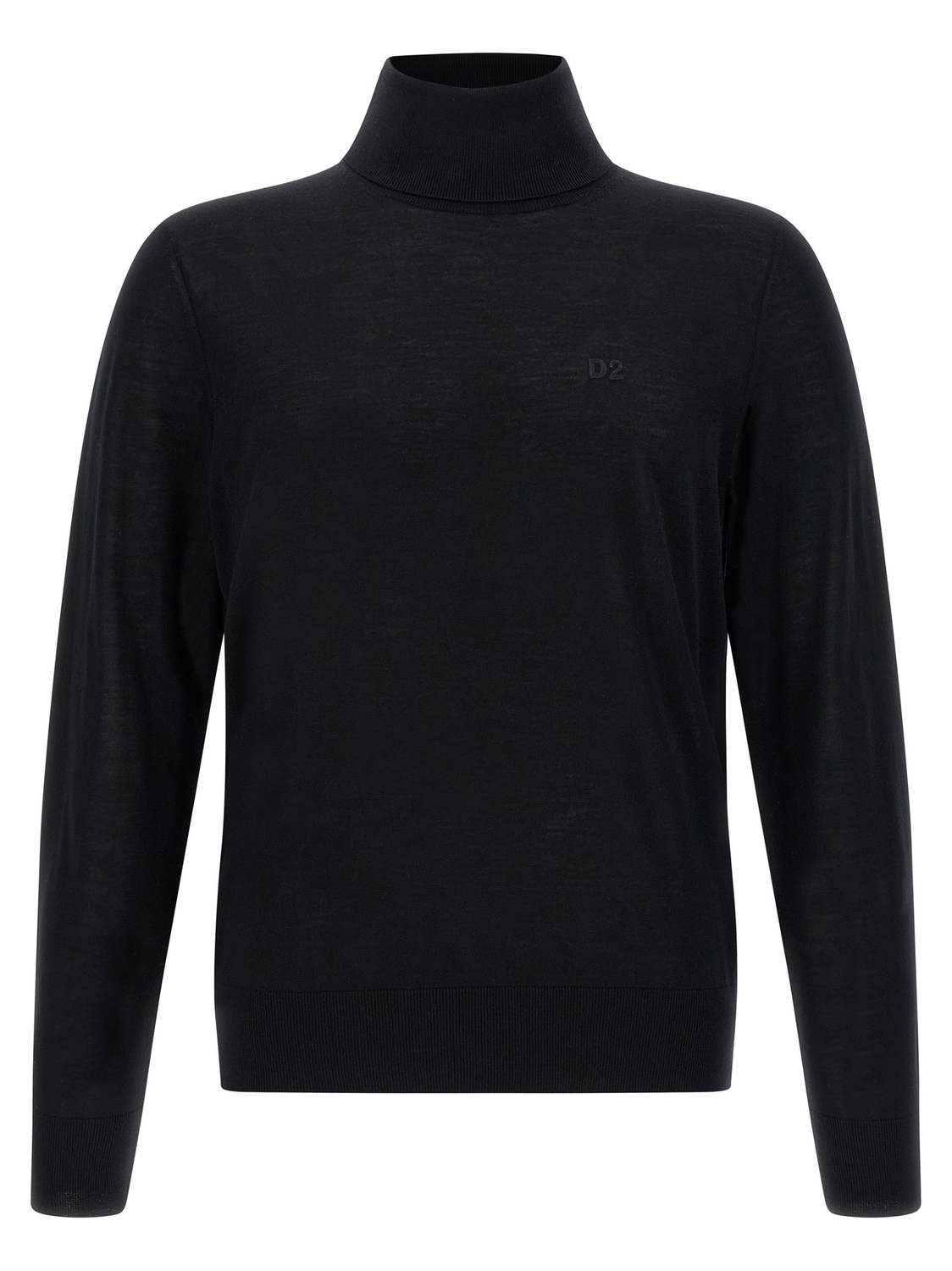 

Шерстяной свитер с воротником-гольф DSQUARED2, черный