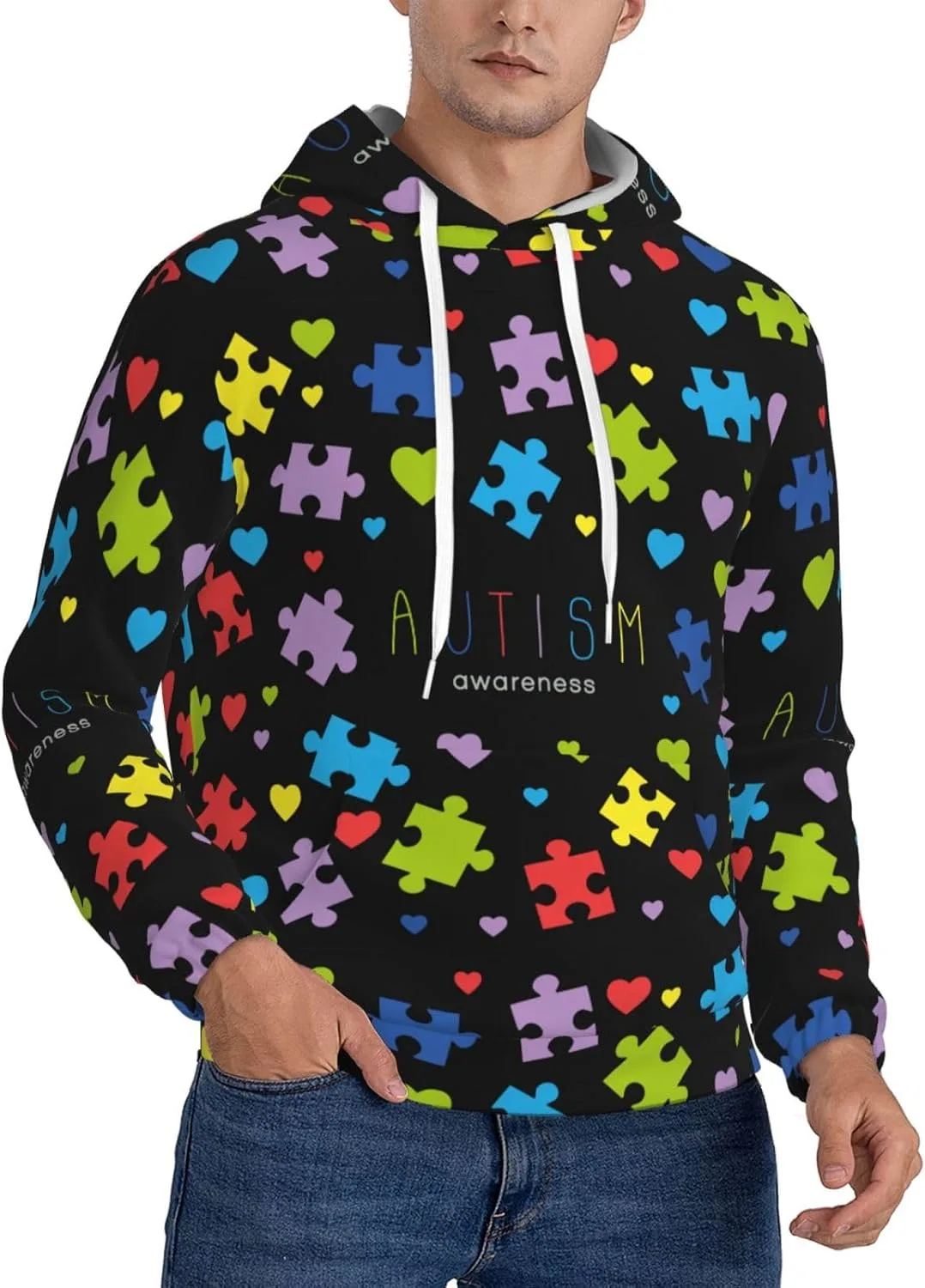 

Толстовка с капюшоном Autism Awareness, мужская, с карманами SDERDZSE