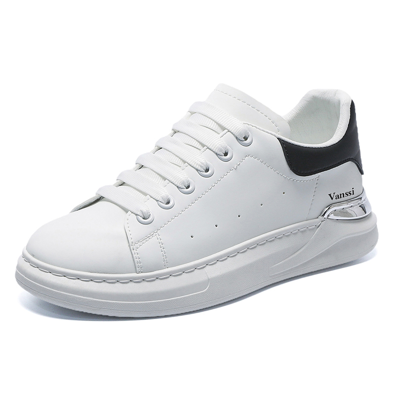 

VANSSI Низкие скейтерские кроссовки мужские бело-черные, цвет White Black