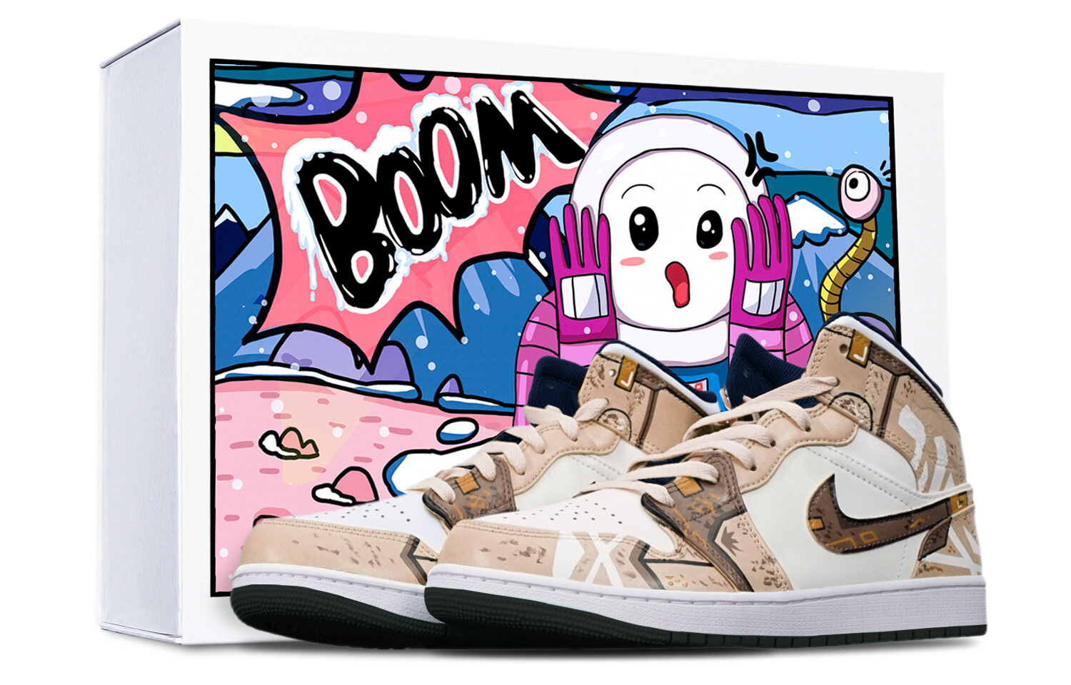 

Кроссовки Air Jordan 1 Vintage Basketball Shoes Women's Mid-Top White
