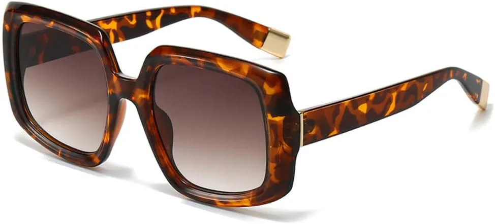 

Винтажные красочные женские солнцезащитные очки класса люкс, модные градиентные линзы UV400, мужские панк-солнцезащитные очки, SUN4734 Generic, Leopard Tea Gradient