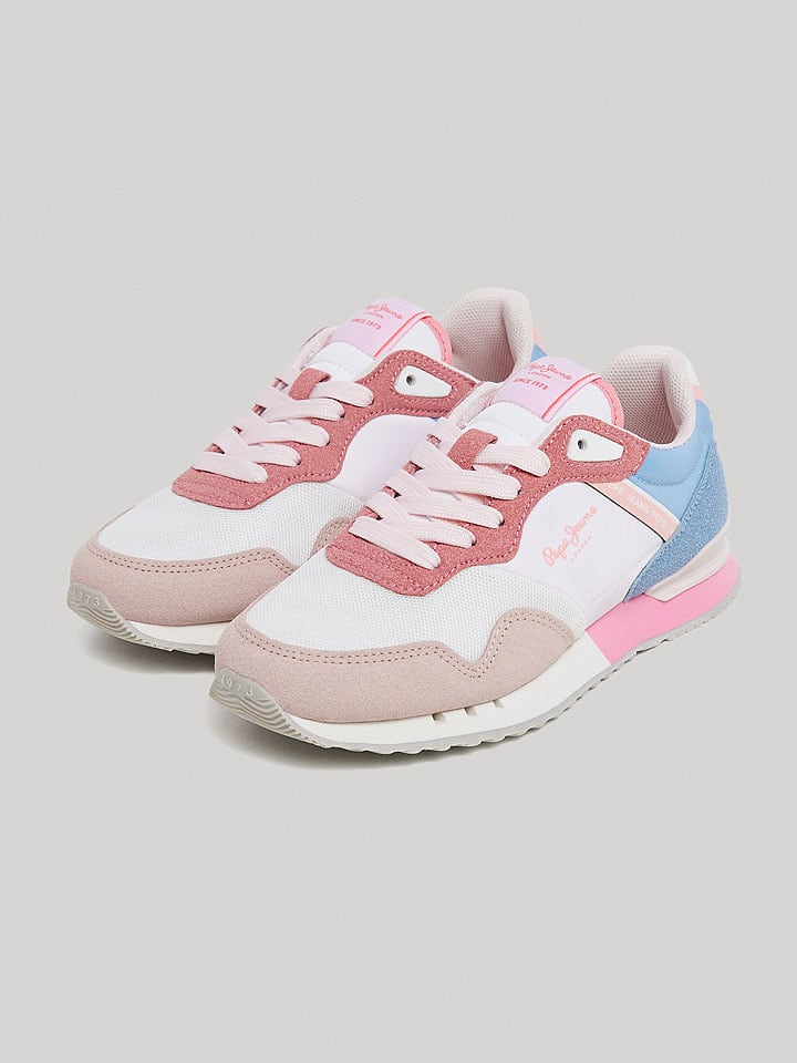 

Кроссовки на шнуровке Pepe Jeans FOOTWEAR, цвет weiß/rosa/hellblau