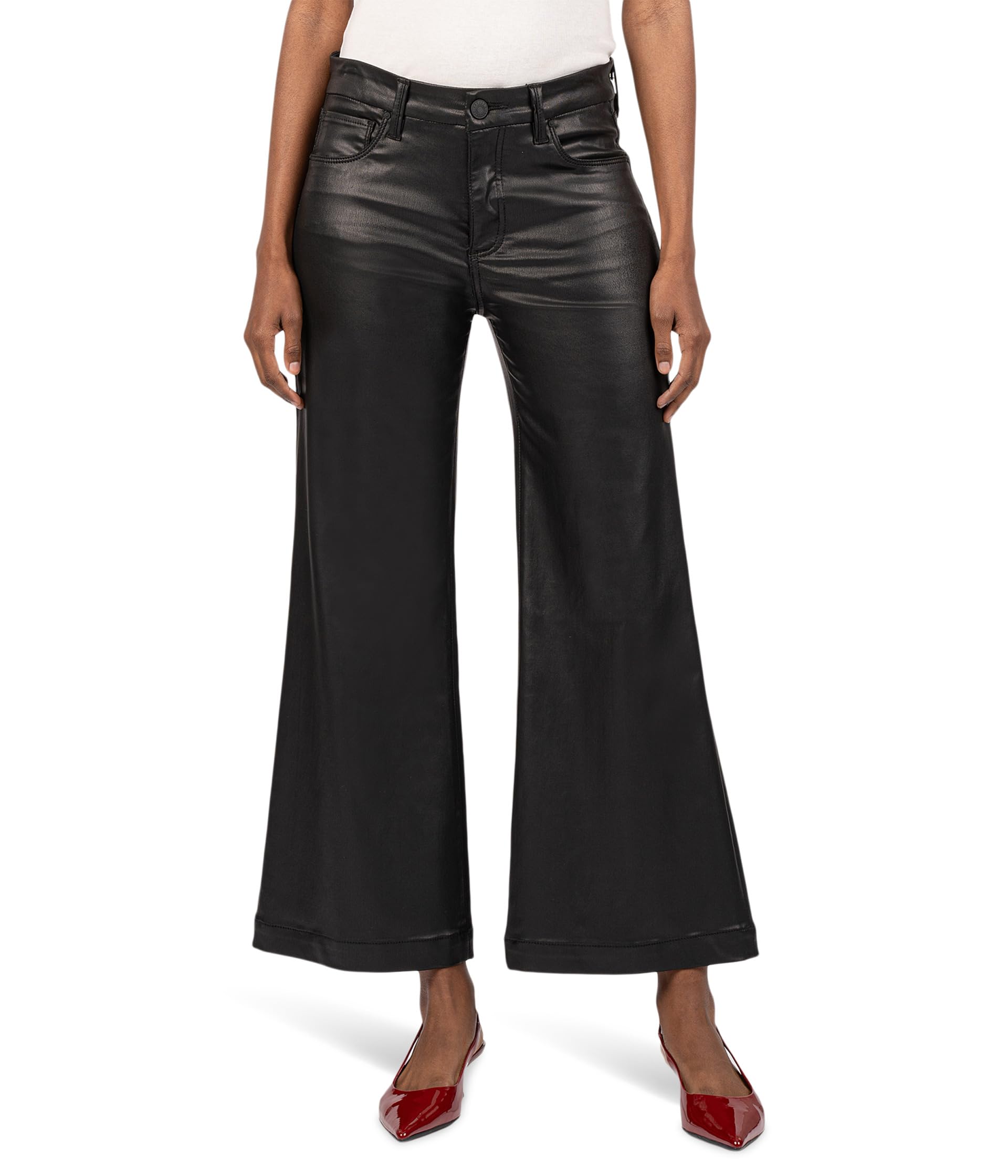 

Джинсы KUT from the Kloth Meg High Rise Fab Ab Wide Leg Wide Hem, черный