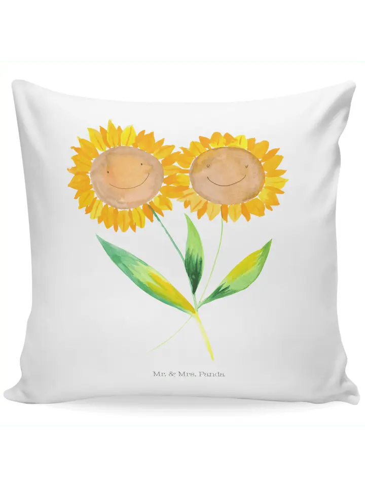 

Подушка Mr & Mrs Panda 40x40 Blume Sonnenblume, белый