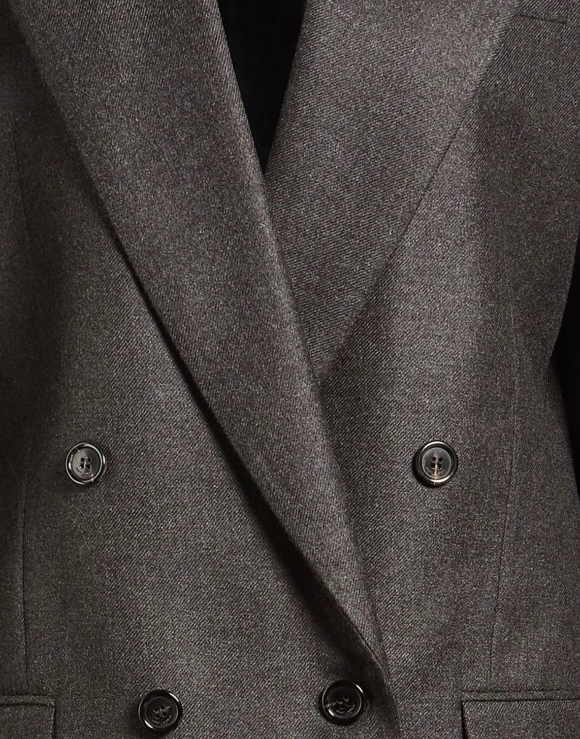 Блейзер двубортный из кашемира SAINT LAURENT серый — фото 4
