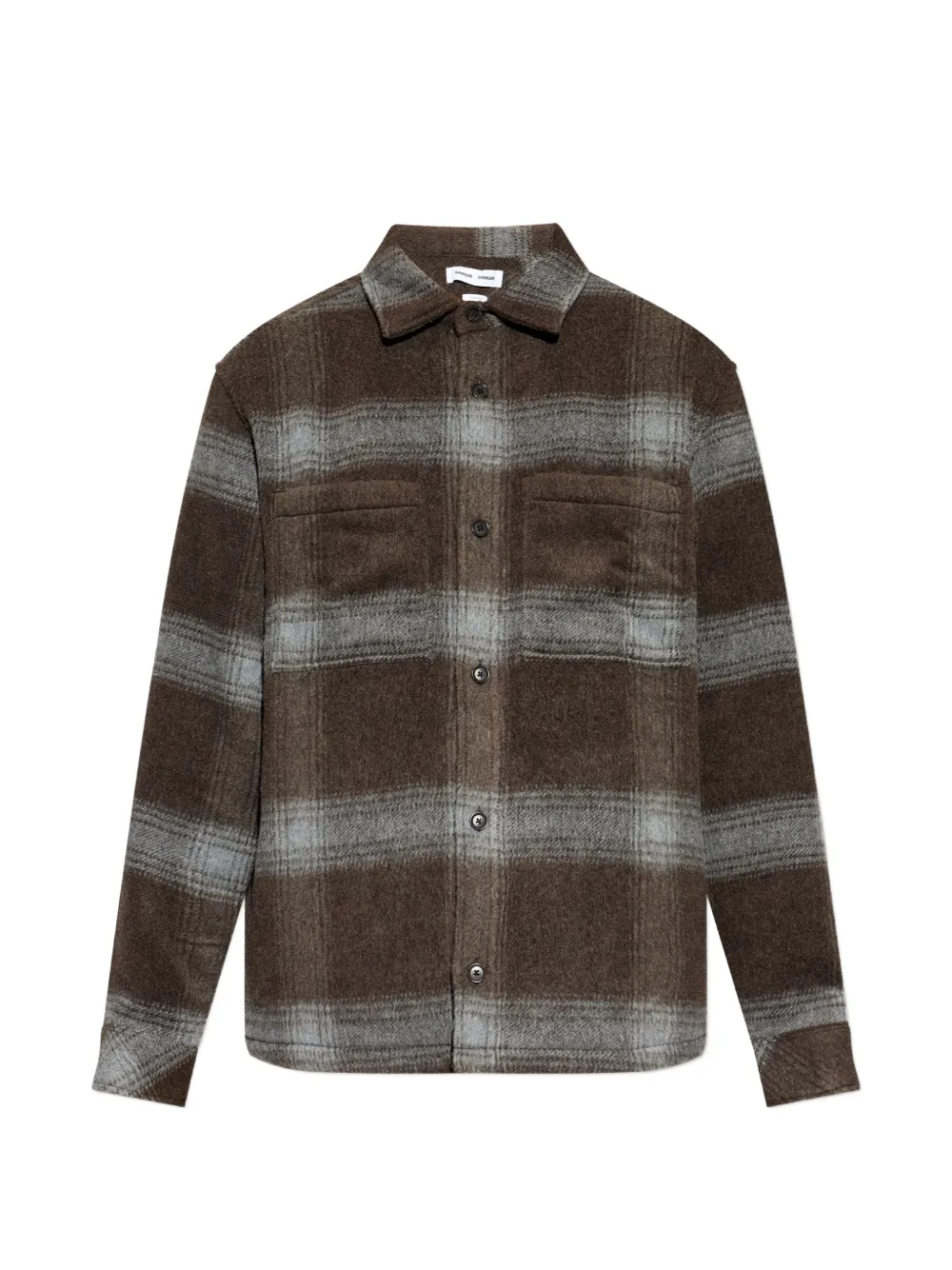 

Рубашка в клетку с пуговицами Sacastor Samsoe Samsoe, коричневый