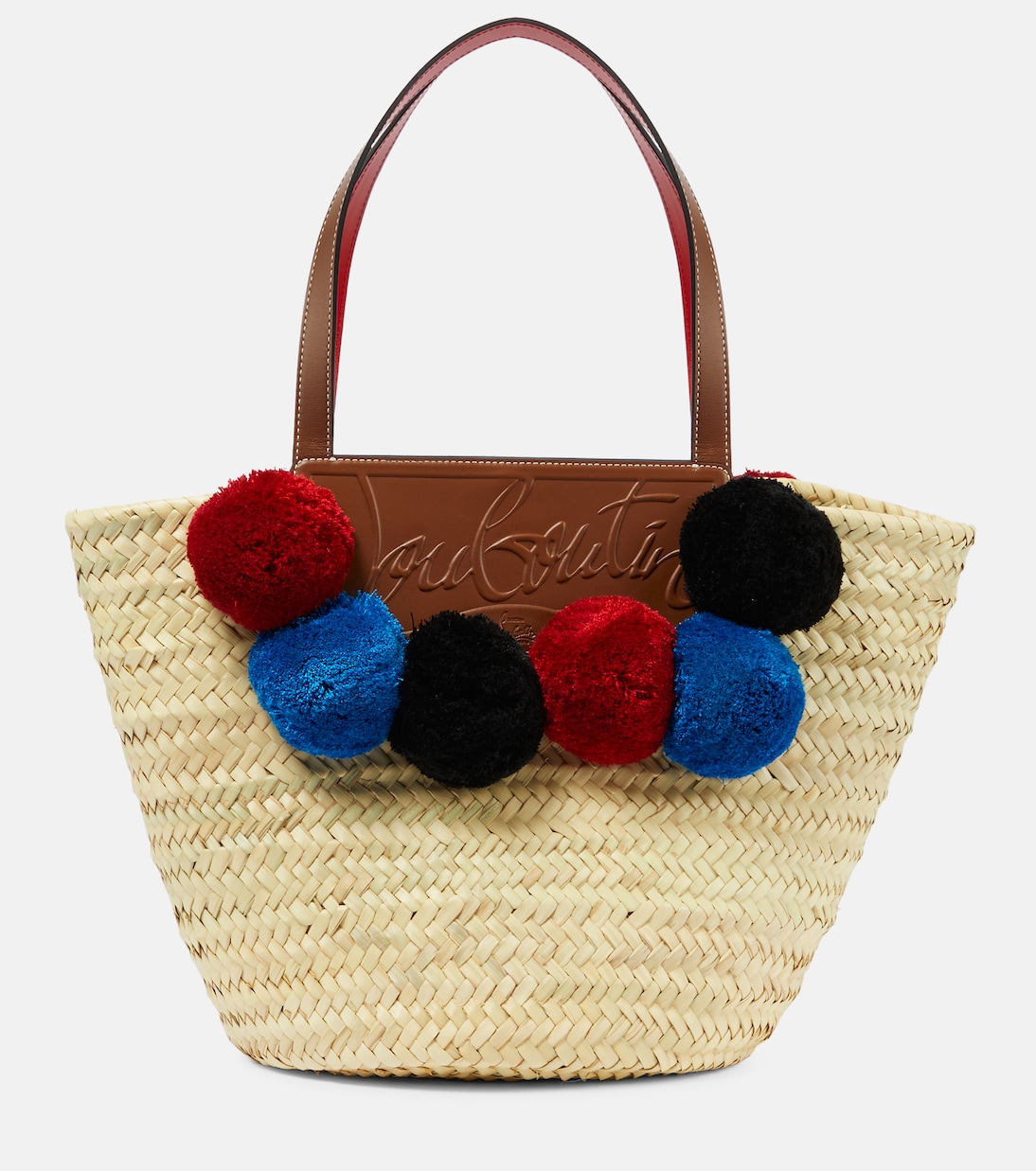 

Сумка-корзинка Loubishore с декоративными элементами Christian Louboutin, Naturel/Multi/Biscotto