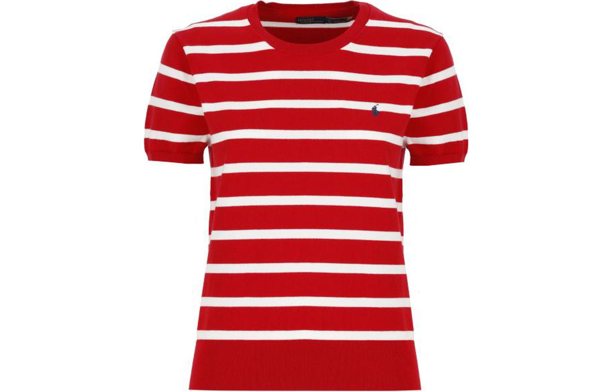 

Трикотажная женская красная футболка Polo Ralph Lauren