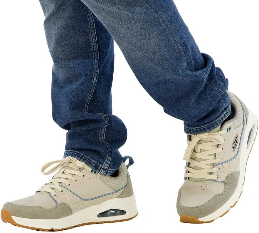 Мужские кроссовки Skechers UNO Retro One, Natural Leather And Suede Duraleather Mes — фото 2