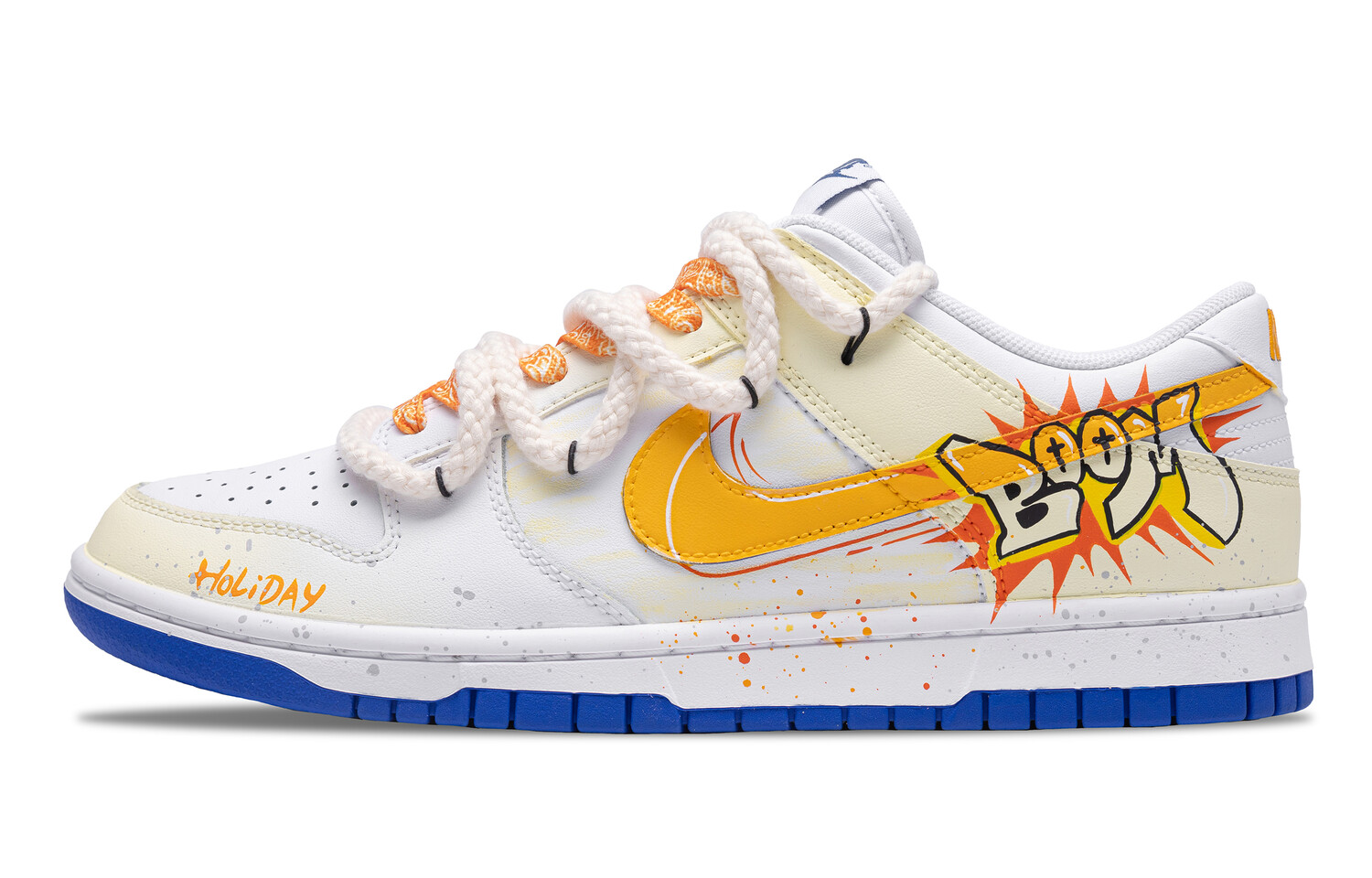 

Кроссовки Nike Dunk Skateboarding Shoes Men Low-top White/yellow/orange, желтый/оранжевый