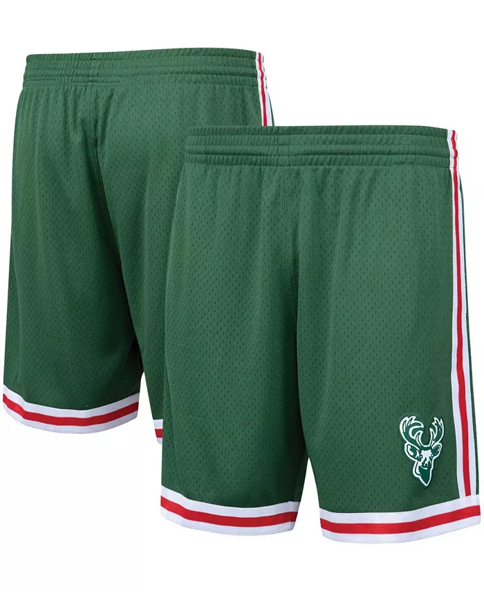 

Мужские шорты Milwaukee Bucks Hardwood Classics Primary Logo Swingman цвета "Hunter Green" Mitchell & Ness