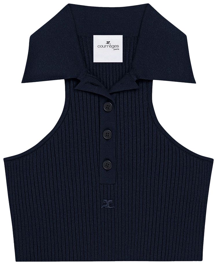 

Топ Courrèges Scuba Rib Knit Top 'Navy', синий