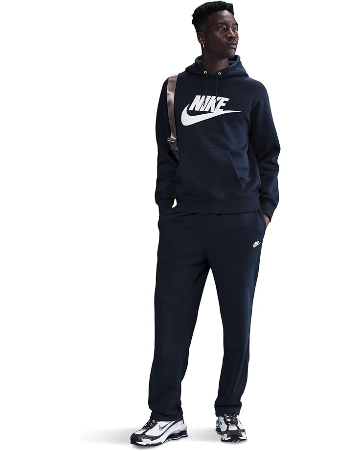 

Худи Nike Club Pull-over Fleece Hoodie, цвет Obsidian/Obsidian/White