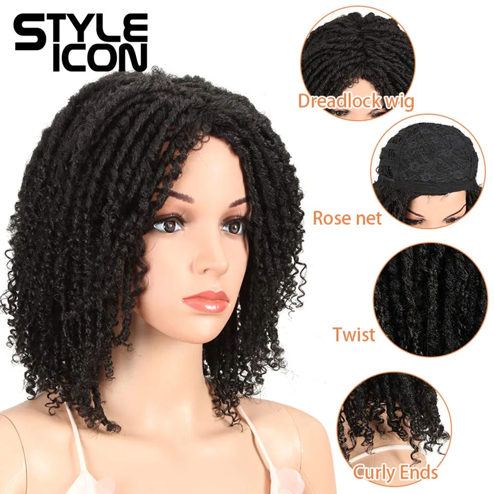 Женский парик «Afro Wig Braids» от Style Icon, 17 см, черный Style Icon, 1B — фото 2