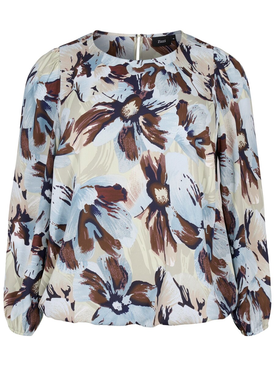 

Блузка Zizzi Blouse VSeli, пастельный синий