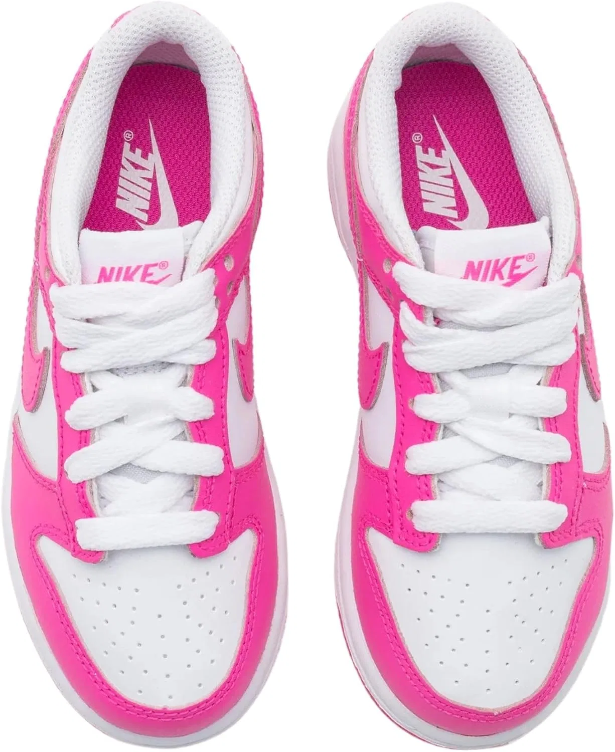 Кроссовки детские Nike Dunk Low, Laser Fuchsia/White/Laser Fuchsia — фото 3