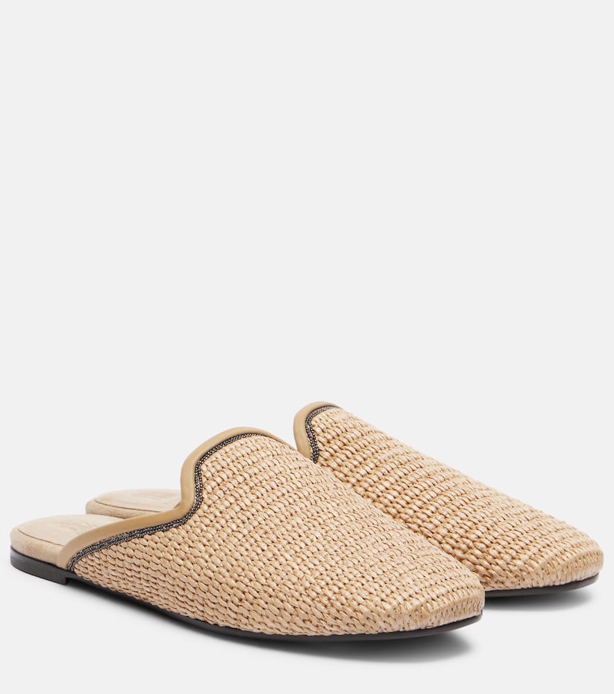 Мюли из рафии с моноли Brunello Cucinelli, Corda