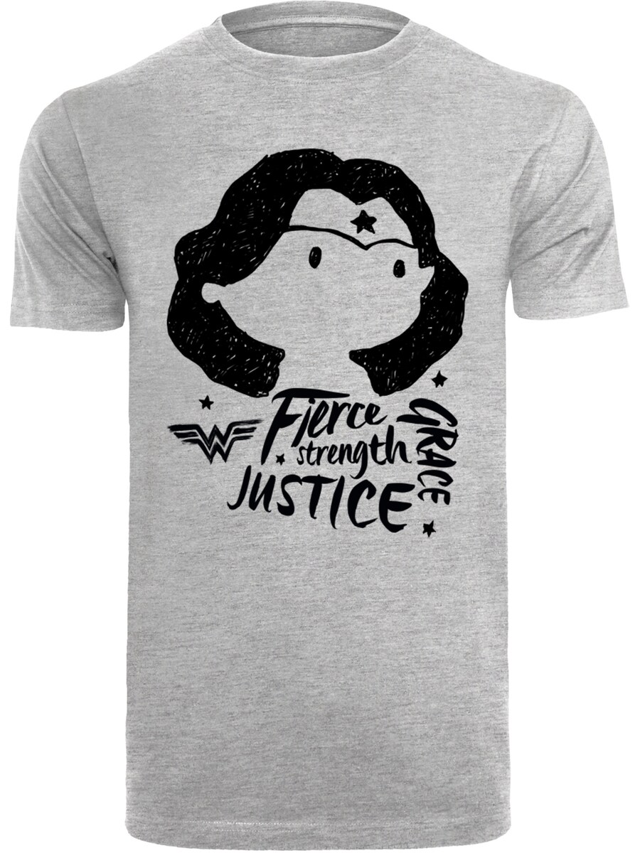 

Классическая футболка F4NT4STIC Shirt DC Comics Wonder Woman Fierce Sketch, пятнистый серый