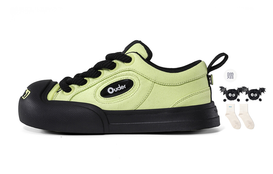 

Кроссовки Ouder Smiler Skateboarding Shoes Unisex Low-top Black, зеленый