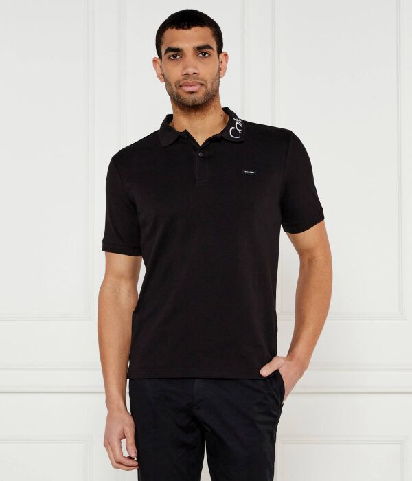 

Рубашка поло Slim fit Calvin Klein, черный